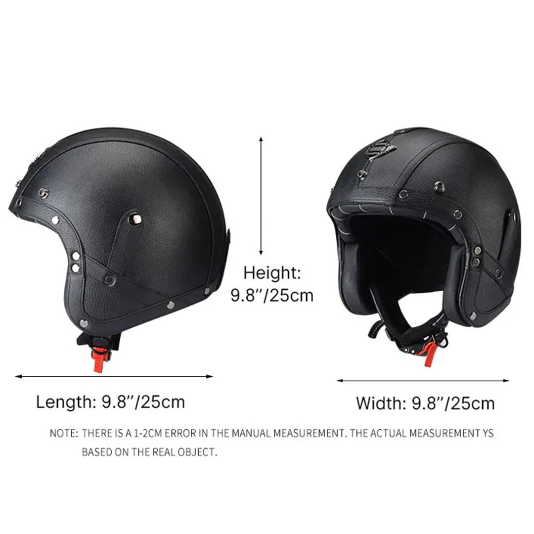 MotoJet Retro Helmet DOT ECE Certified for Vintage Chopper Riders | Lersk