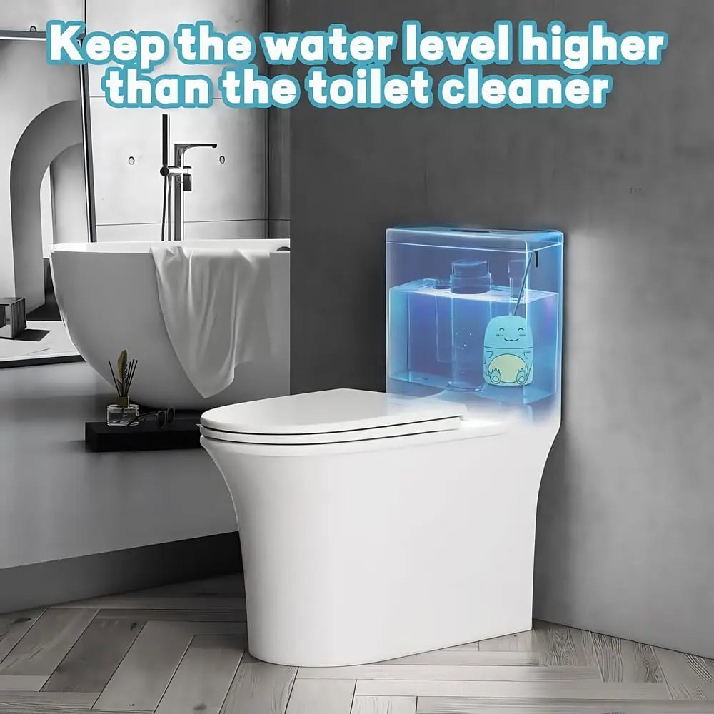 Nettoyant WC Dino et pierre parfumée conçus pour un nettoyage automatique à chaque chasse d'eau | Lersk