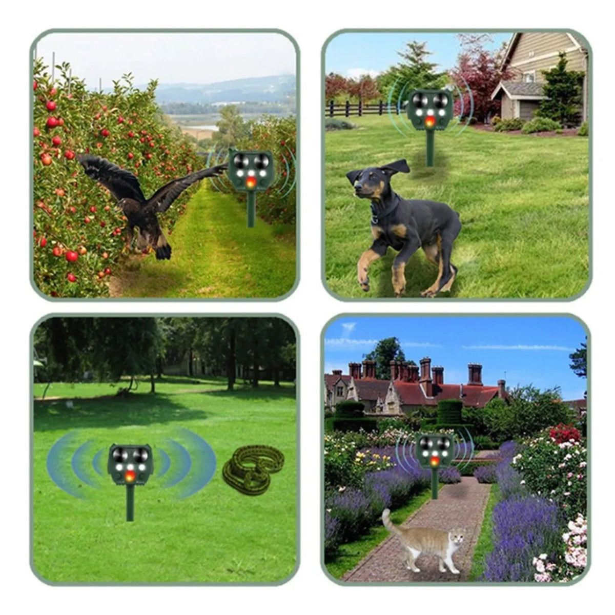 VerdantWave Ultrasonic Outdoor Pest Deterrent for Cats, Foxes and Pigeons
