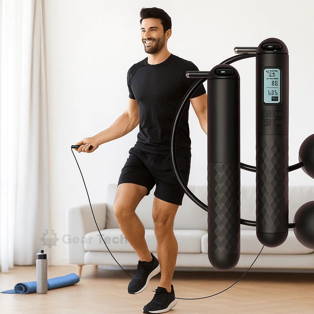 AeroFlex kabelloses Springseil mit Gewicht und digitalem Zähler für Cardiotraining | Lersk
