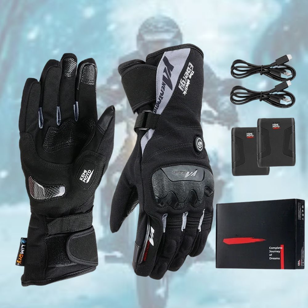 VeloWarm Opvarmede Motorcykelhandsker | USB Genopladelige | Lersk