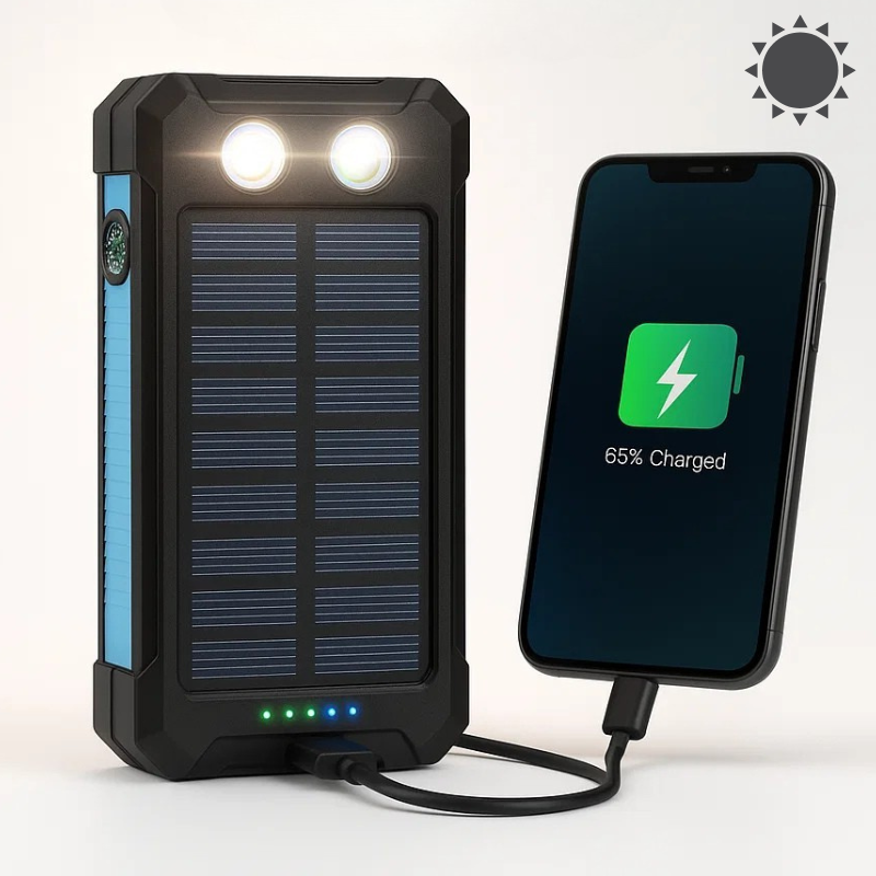 TerraNova TrailCharge 20000mAh vodotěsná solární powerbanka pro venkovní použití | Lersk
