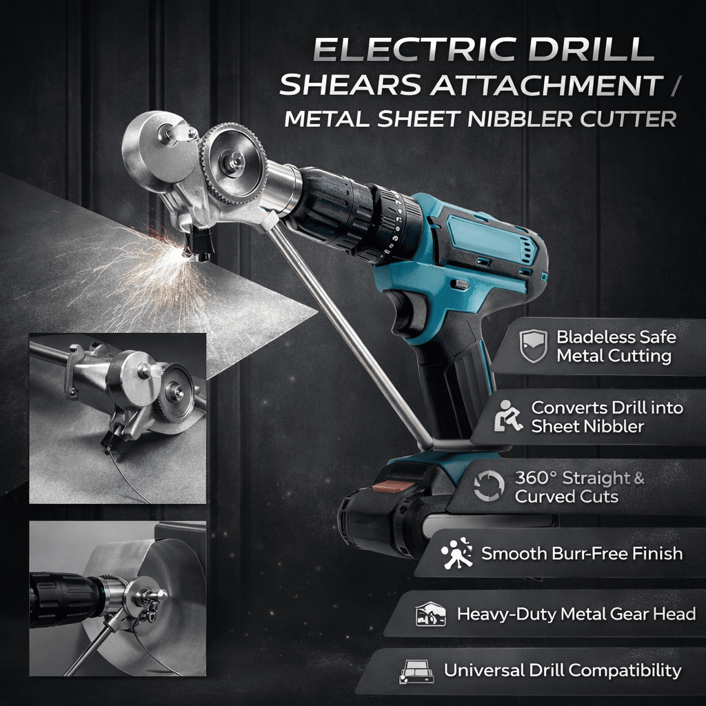 Electric Drill Shears Attachment Cutter Nibbler For Metal Sheets | Lersk