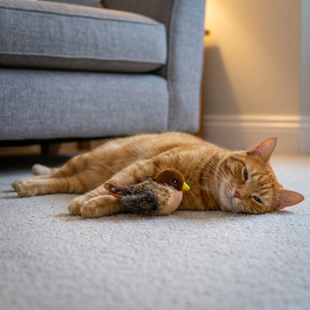 Rechargeable Electronic Flapping Bird Cat Toy With Motion Sound And Light | Lersk