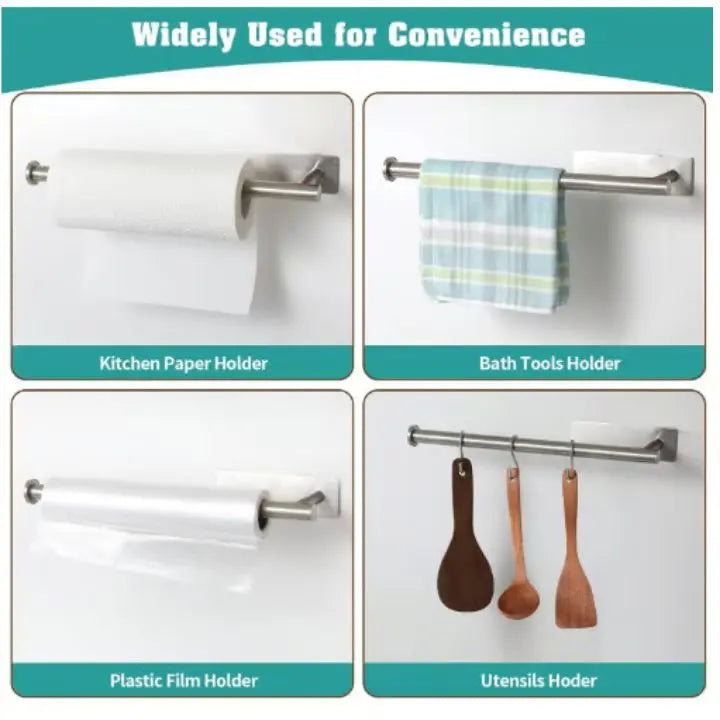 Elegant Wall Kitchen Paper Towel Holder Drill-Free And Space-Saving For Modern Kitchens And Home Use | Lersk