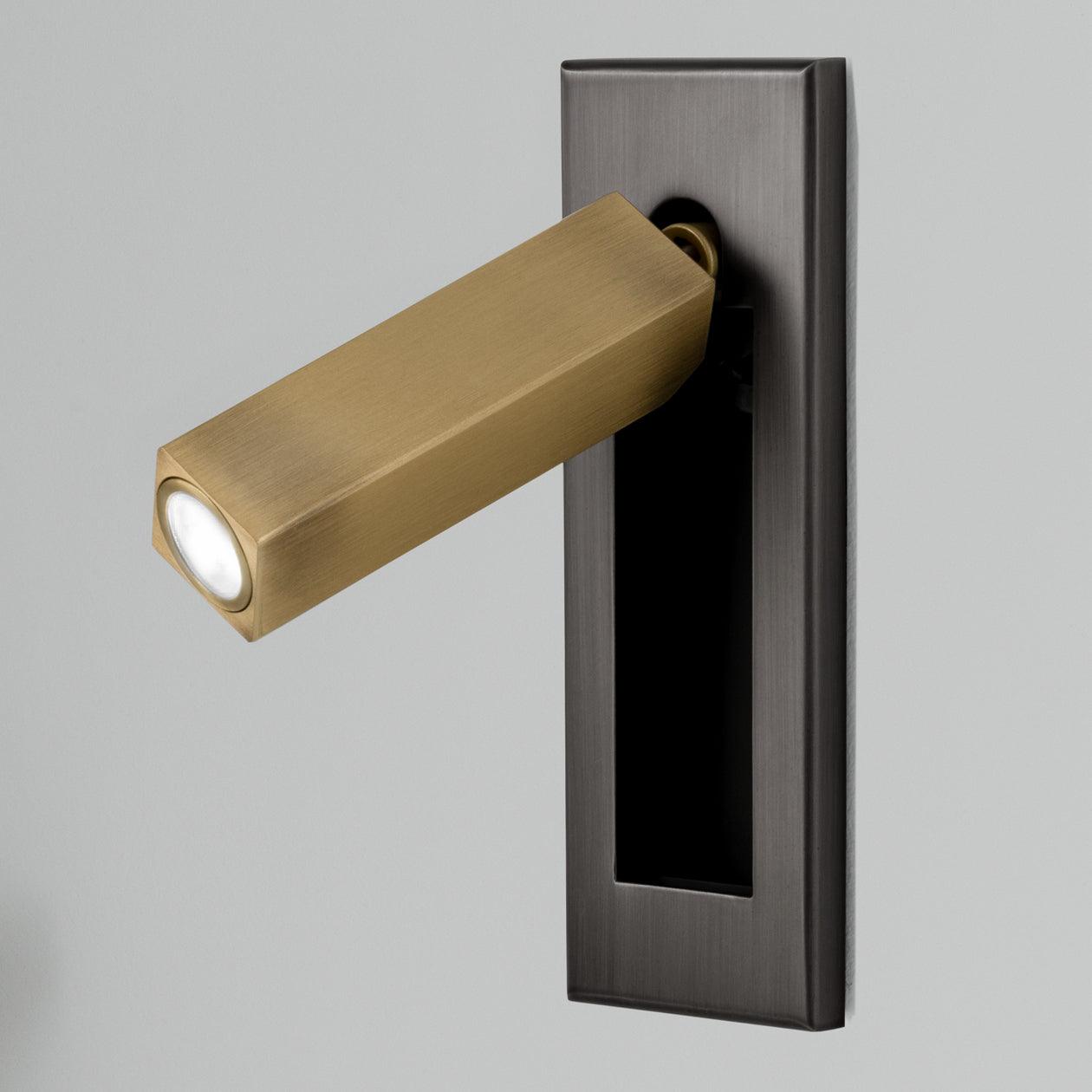 Aplique de pared empotrado VeraLume para cabecera con luz de lectura | Lersk