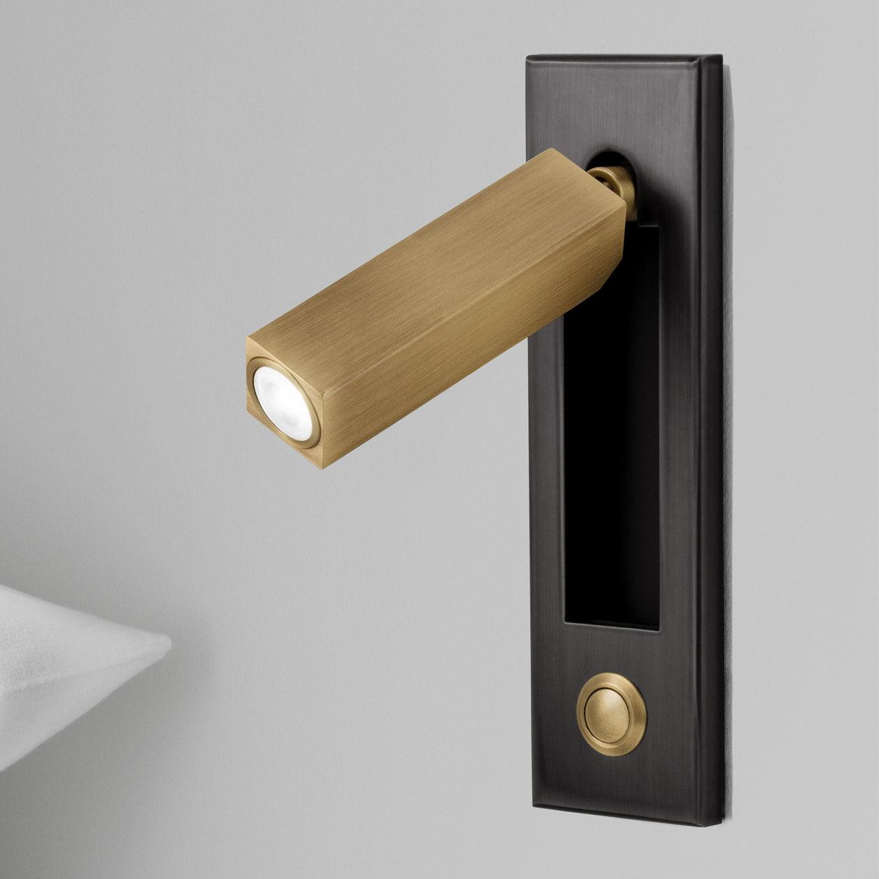 Aplique de pared empotrado VeraLume para cabecera con luz de lectura | Lersk