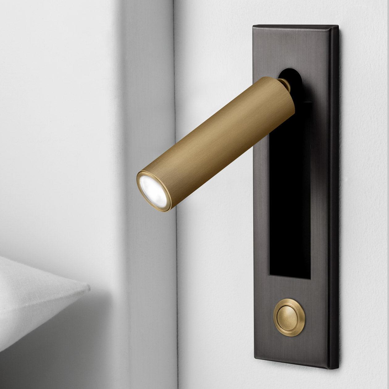 Aplique de pared empotrado VeraLume para cabecera con luz de lectura | Lersk