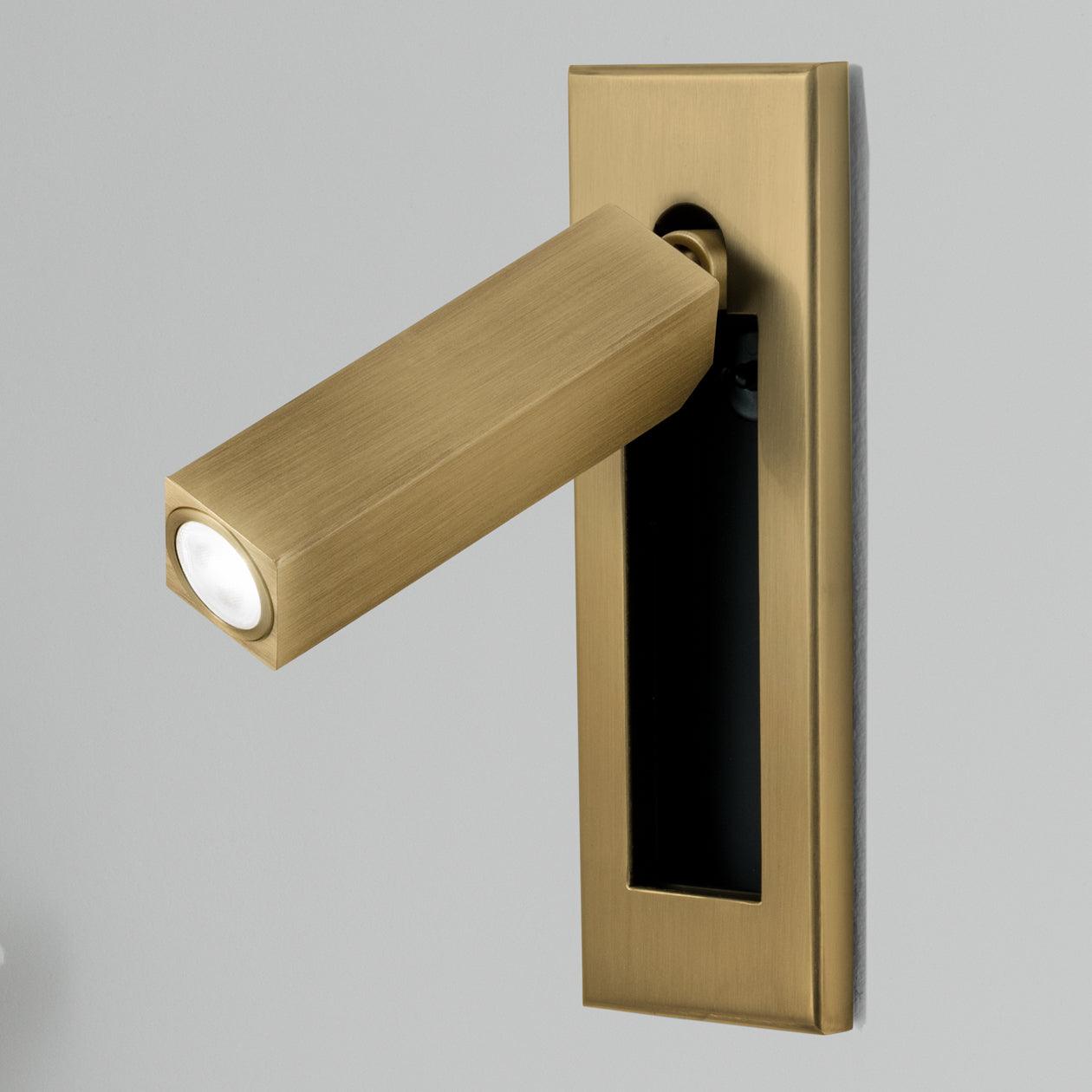 Aplique de pared empotrado VeraLume para cabecera con luz de lectura | Lersk