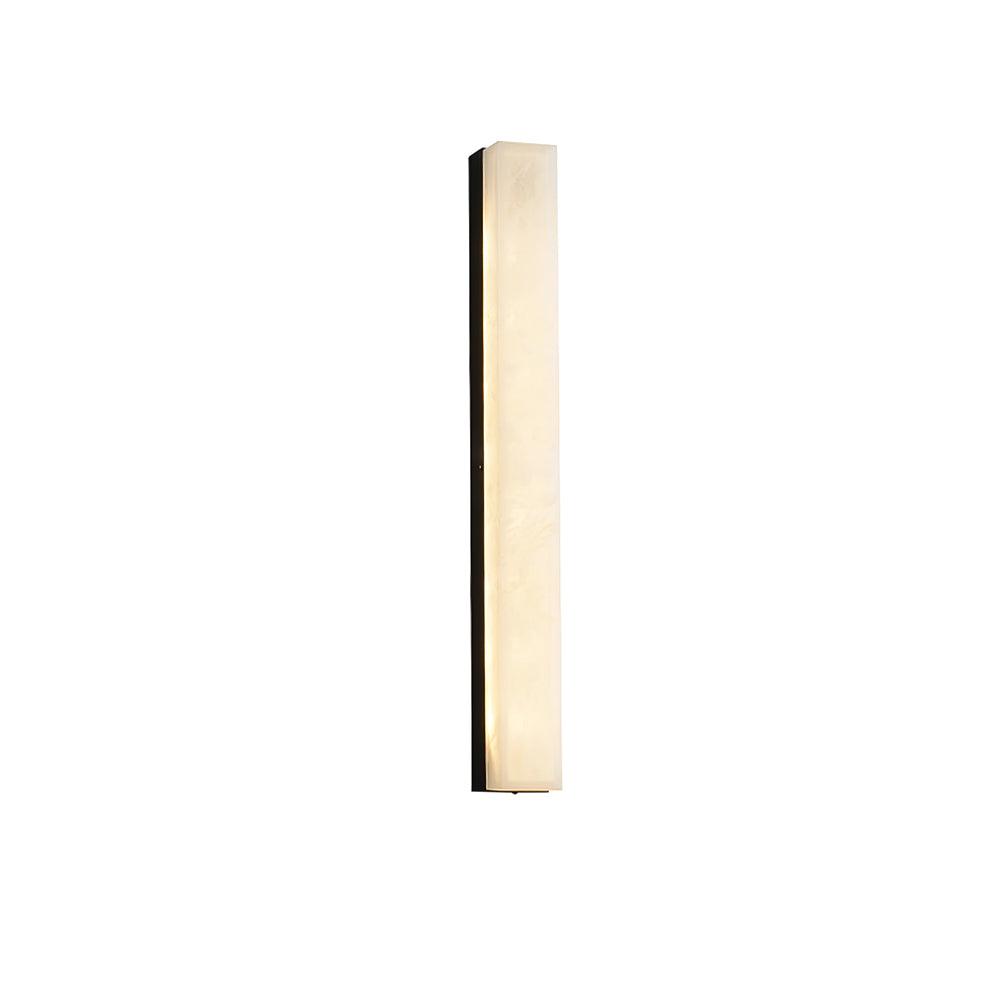 Lyra Brass Alabaster Wall Lamp Modern Vertical for Bedroom | Lersk