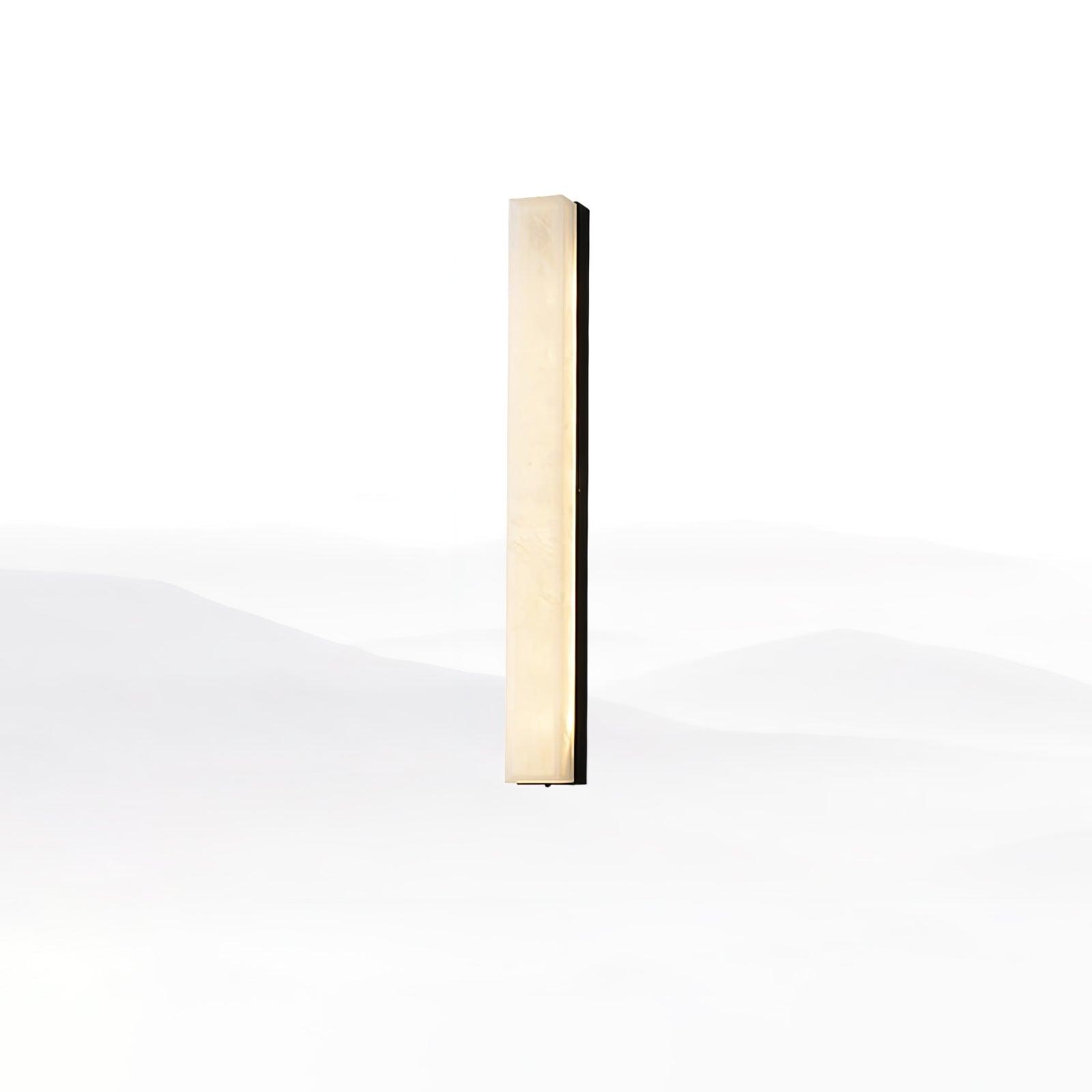 Lyra Brass Alabaster Wall Lamp Modern Vertical for Bedroom | Lersk