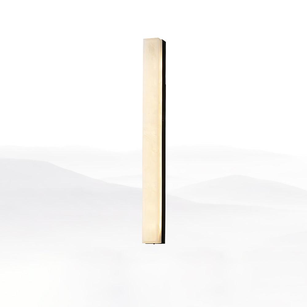 Lyra Brass Alabaster Wall Lamp Modern Vertical for Bedroom | Lersk