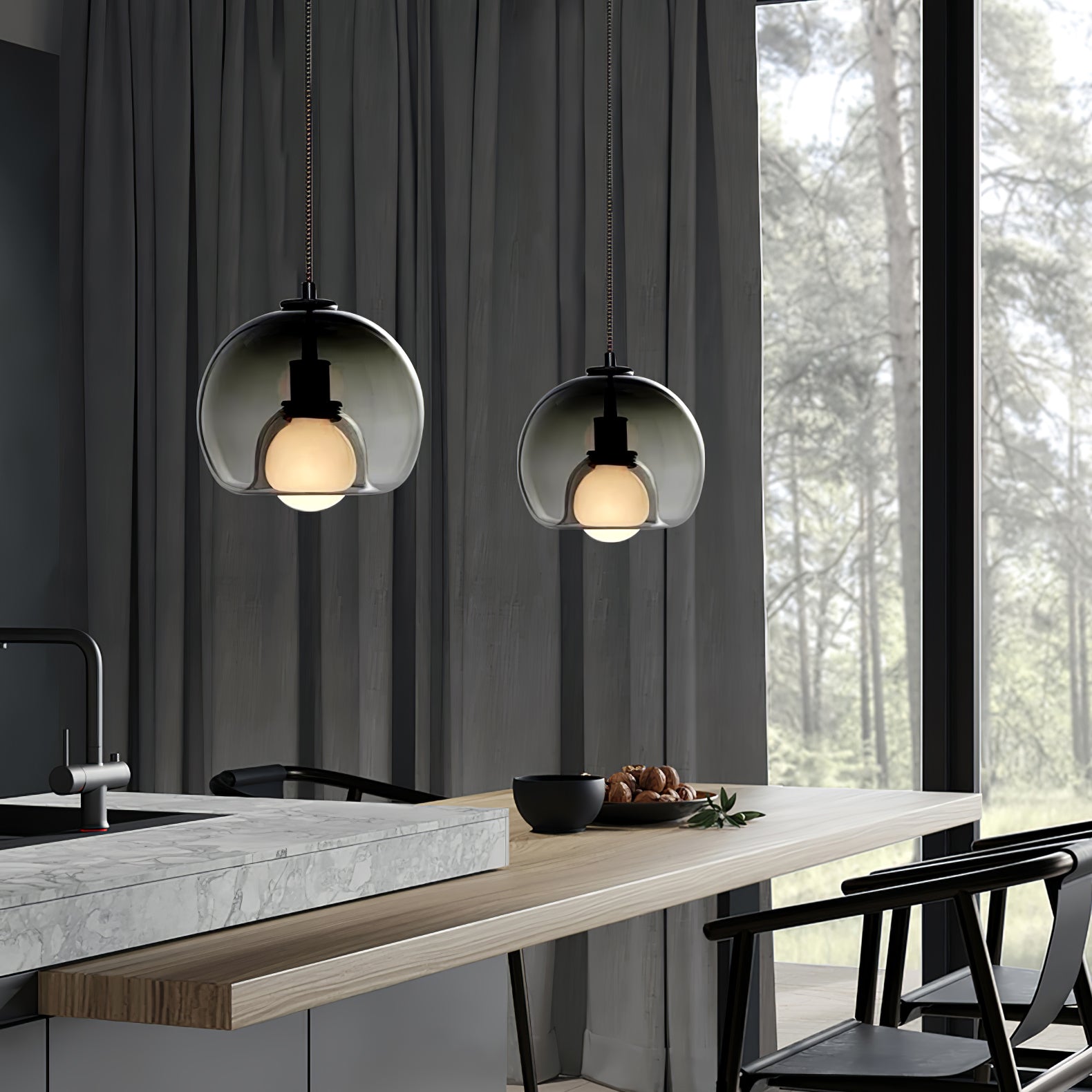 Lumeza | Minimalistisk glas- og metalpendel til hjemmet | Lersk
