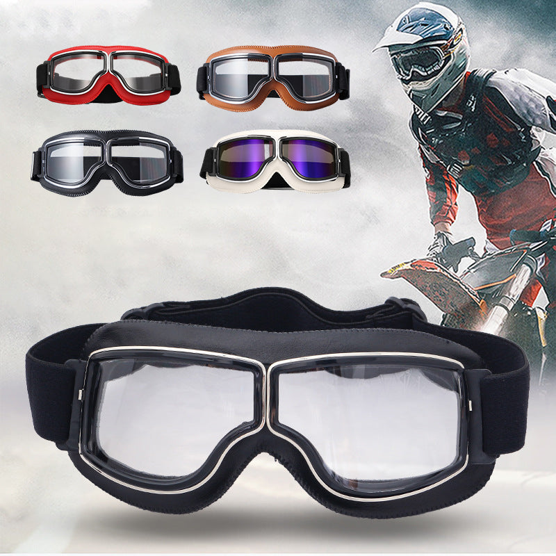 RoadRider Vintage Motorcycle Goggles With Interchangeable Lenses And Comfort Padding | Lersk