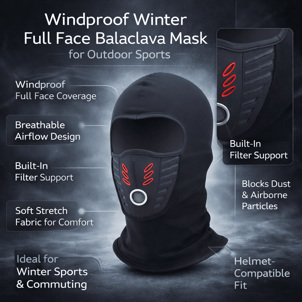 Winter Windproof Full Face Balaclava Mask for Outdoor Sports | Lersk