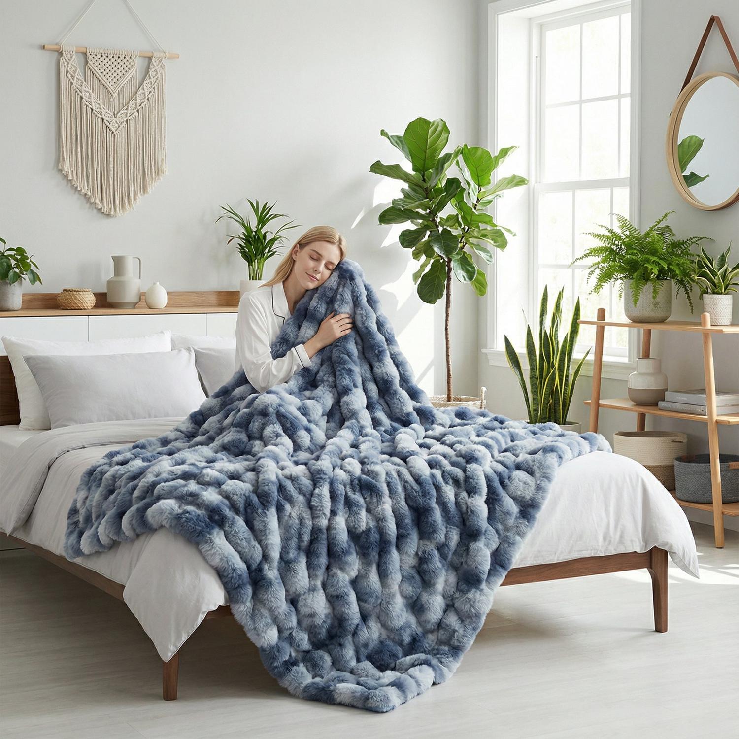 Coperta Accogliente in Pile Finto Lapin per il Comfort Quotidiano | Lersk