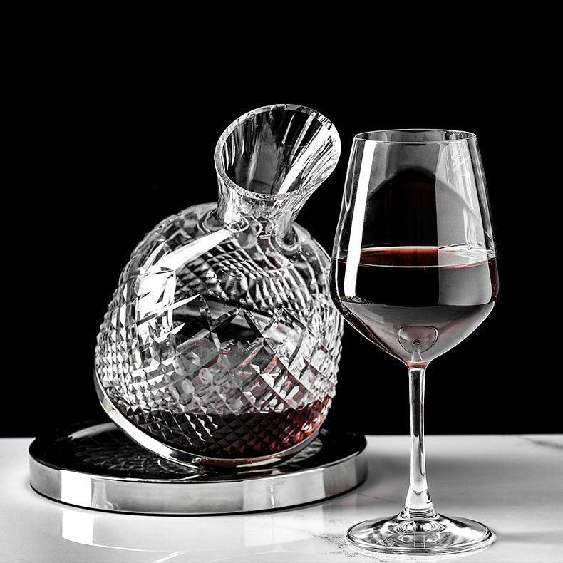Luminara 360-Degree Crystal Rotating Hand Blown Decanter | Lersk