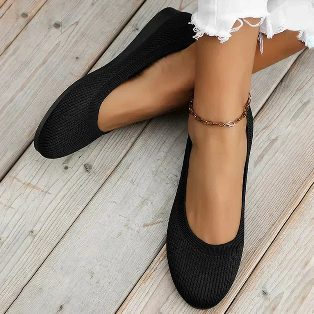 Fleksible ballerina-flats til kvinder med blødt stof og behagelig pasform | Lersk