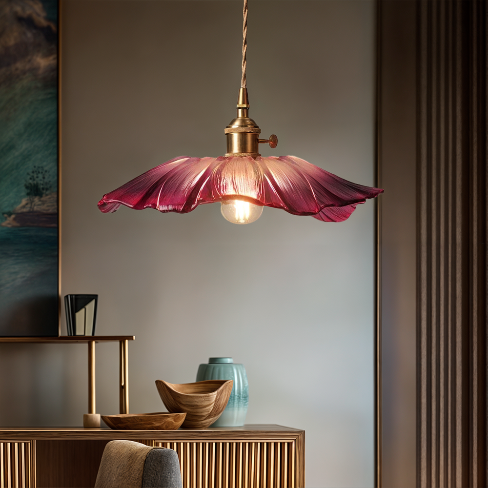 Liora | Blomstret Glaspendel | Lersk
