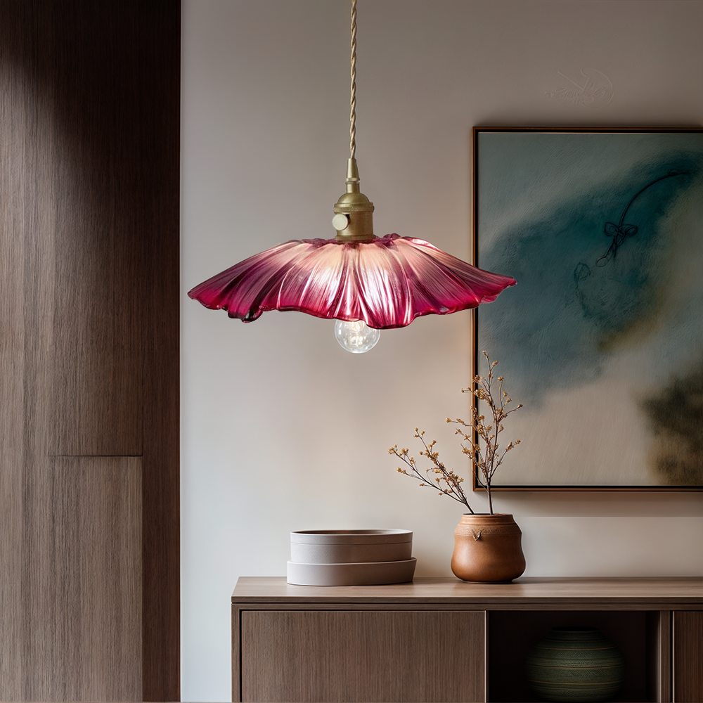 Liora | Blomstret Glaspendel | Lersk