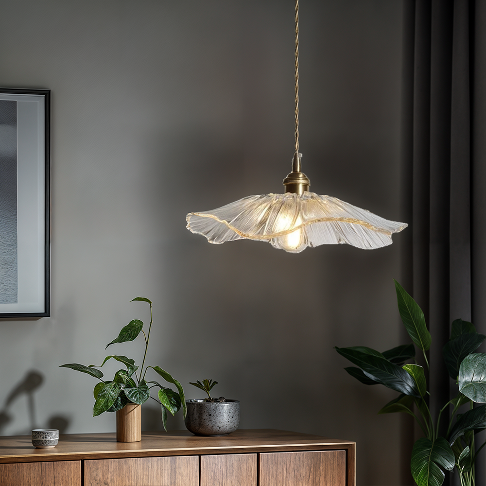 Liora | Blomstret Glaspendel | Lersk