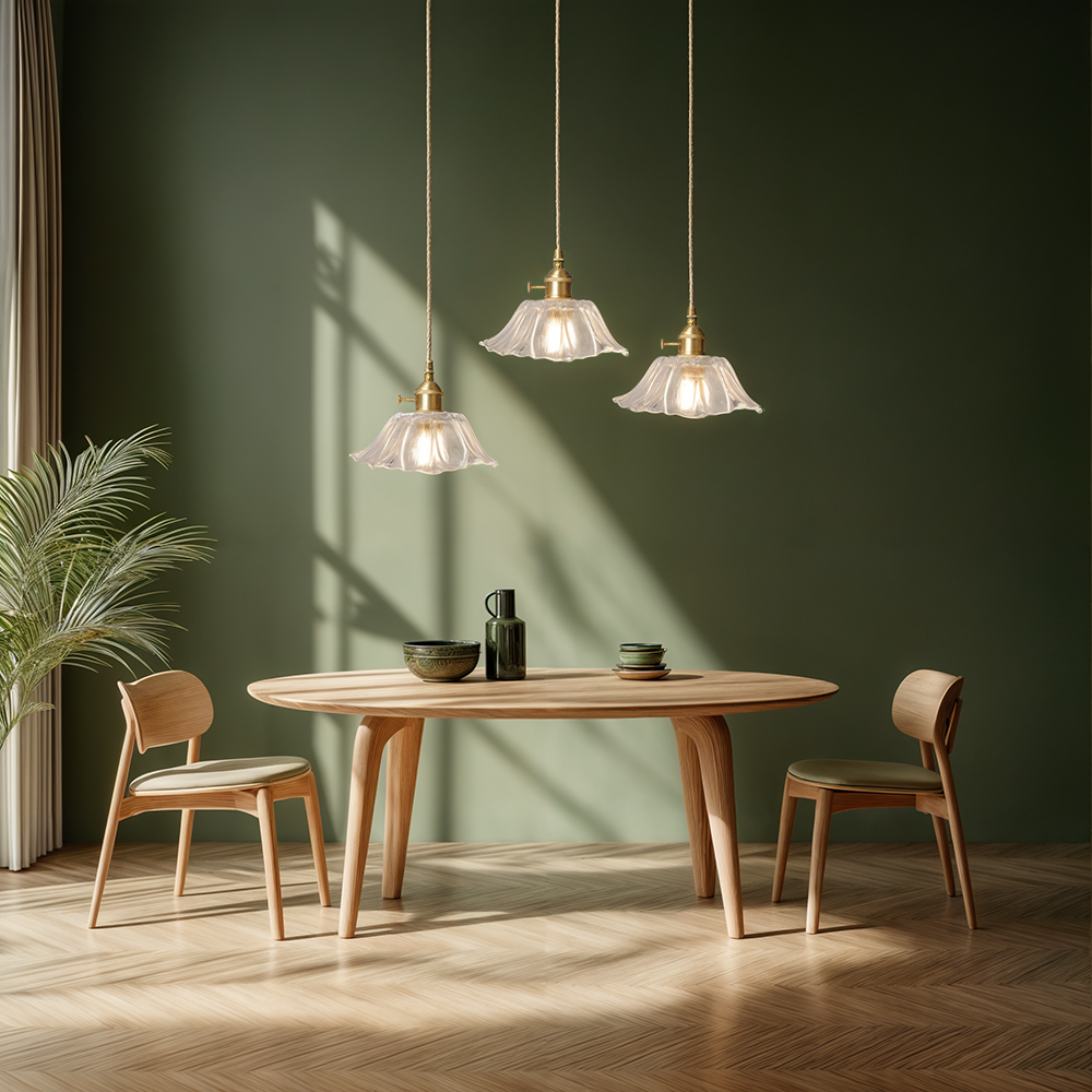Liora | Blomstret Glaspendel | Lersk