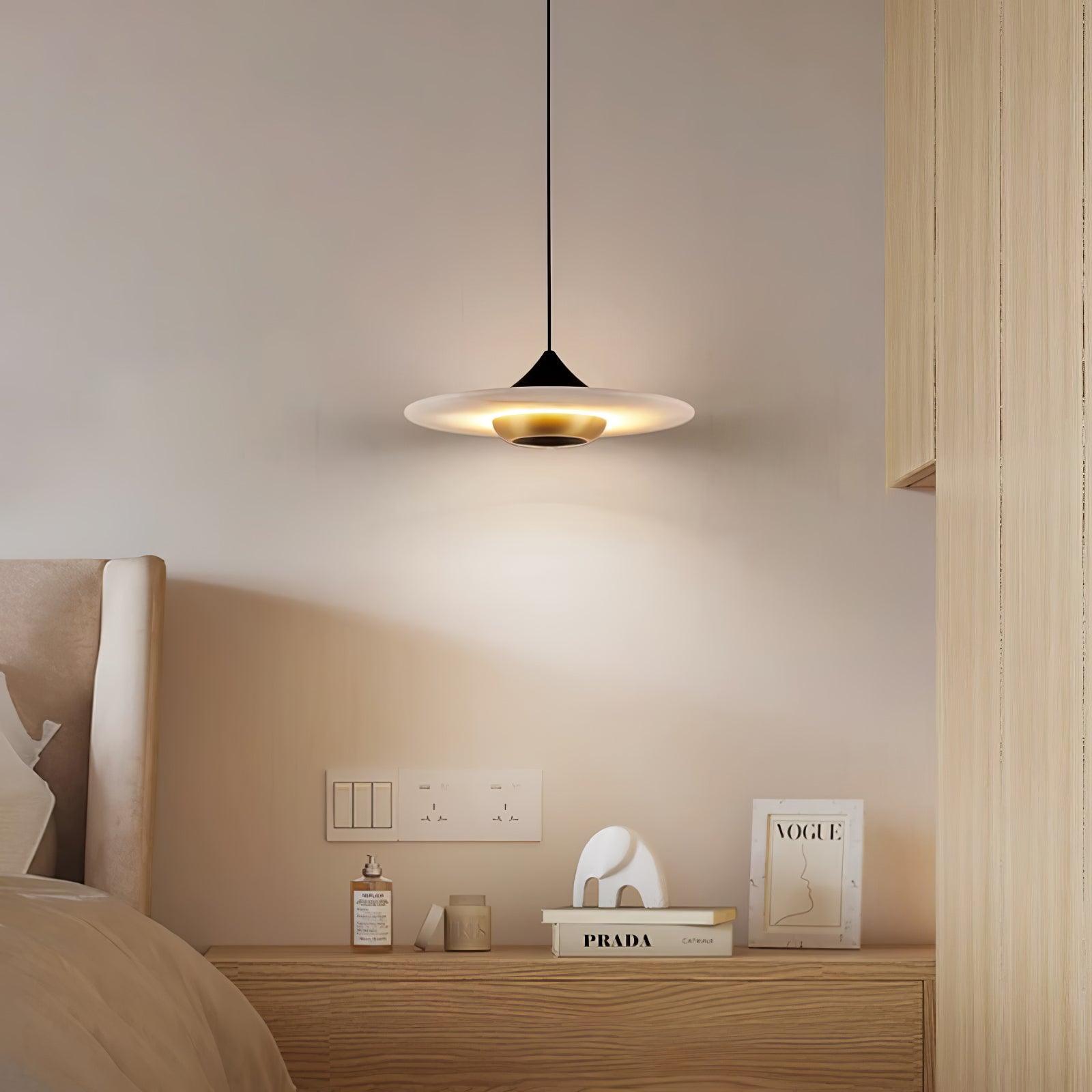 Elara marmorpendel moderne med integreret LED | Lersk