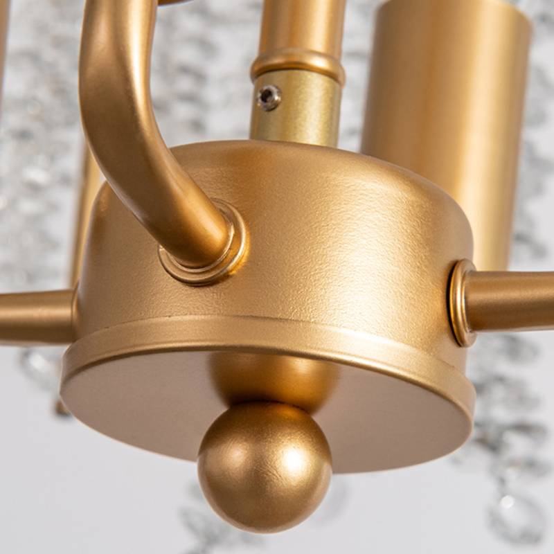 Luxusní křišťálové závěsné svítidlo zlatý lustr stropní lampa | Lersk
