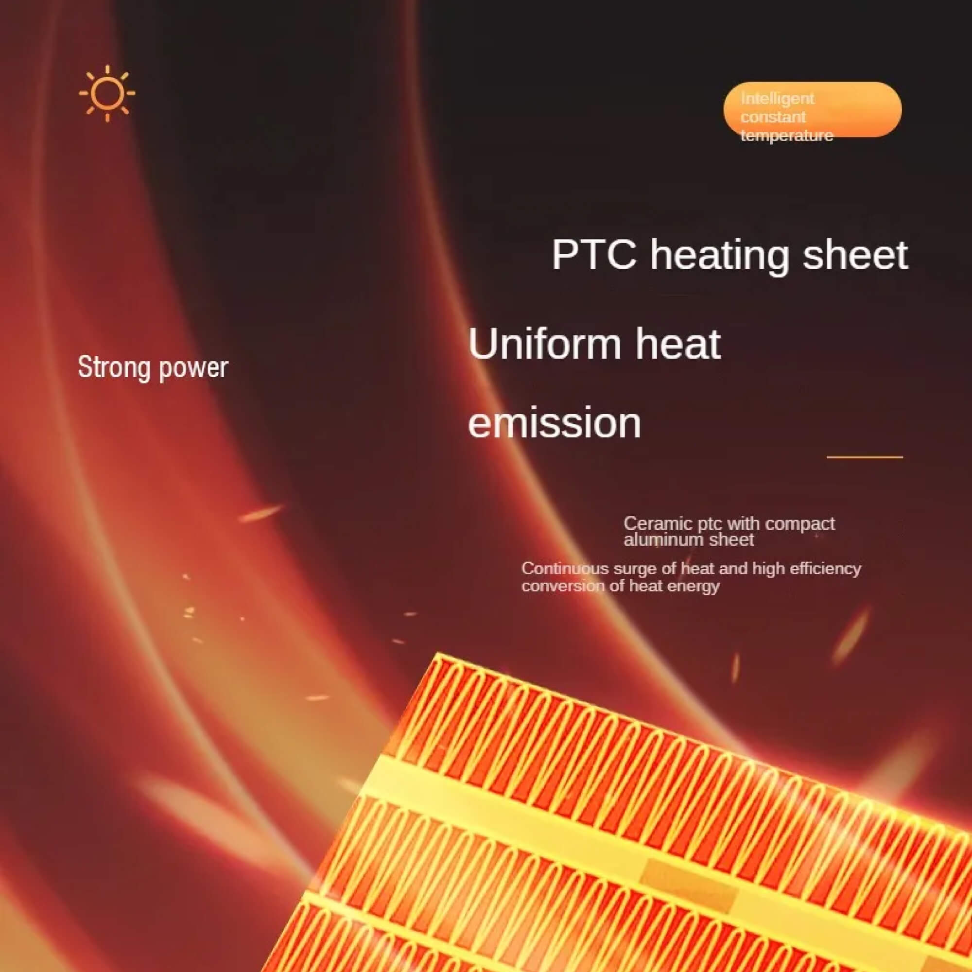 GlacioHeat Kompakt Elektrisk Varmelegeme til Små Rum Energi Besparende | Lersk