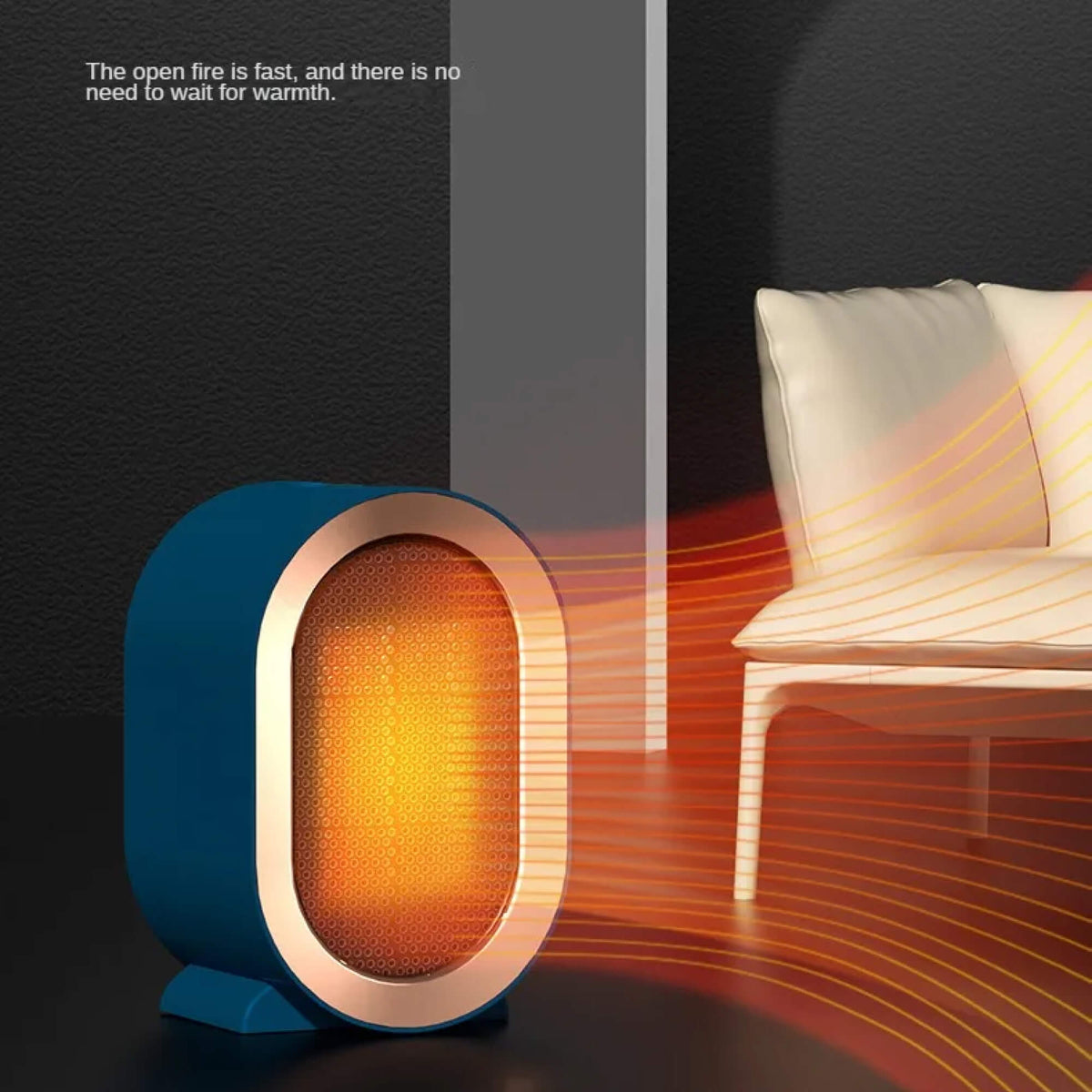 GlacioHeat Compact Electric Heater for Small Rooms Energy Saving