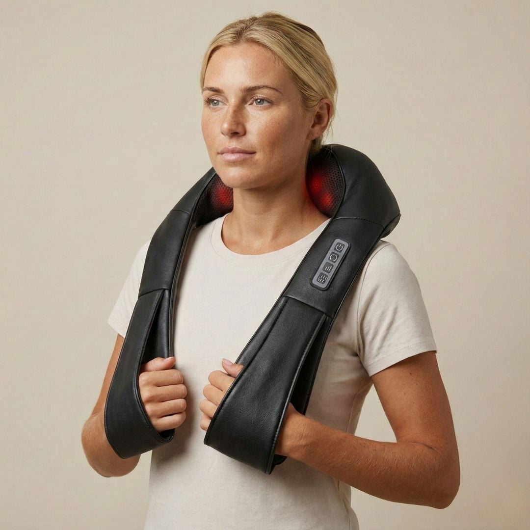 Shoulder & Neck Massage Shawl with Kneading, Red Light & Heat Therapy | Lersk