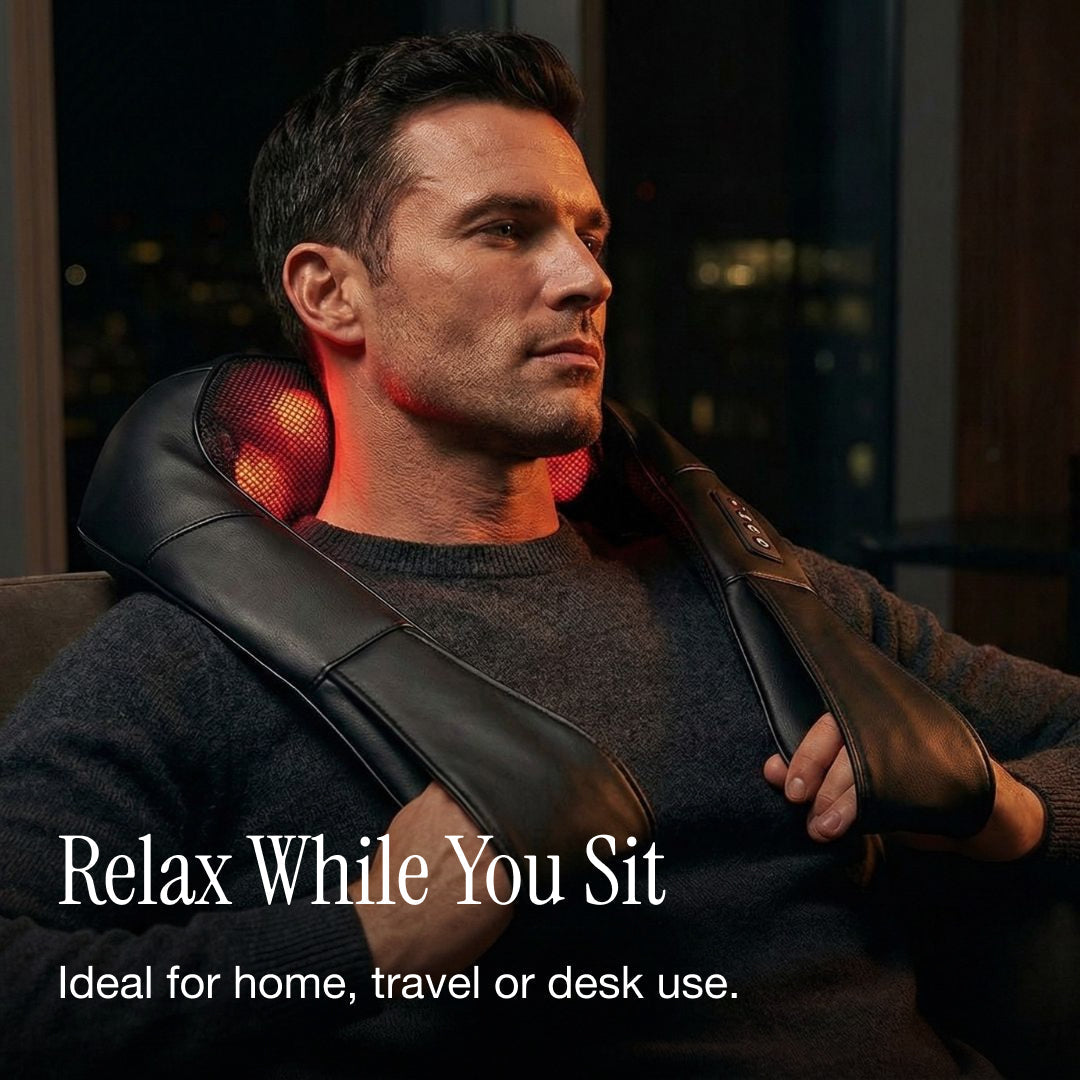 Shoulder & Neck Massage Shawl with Kneading, Red Light & Heat Therapy | Lersk