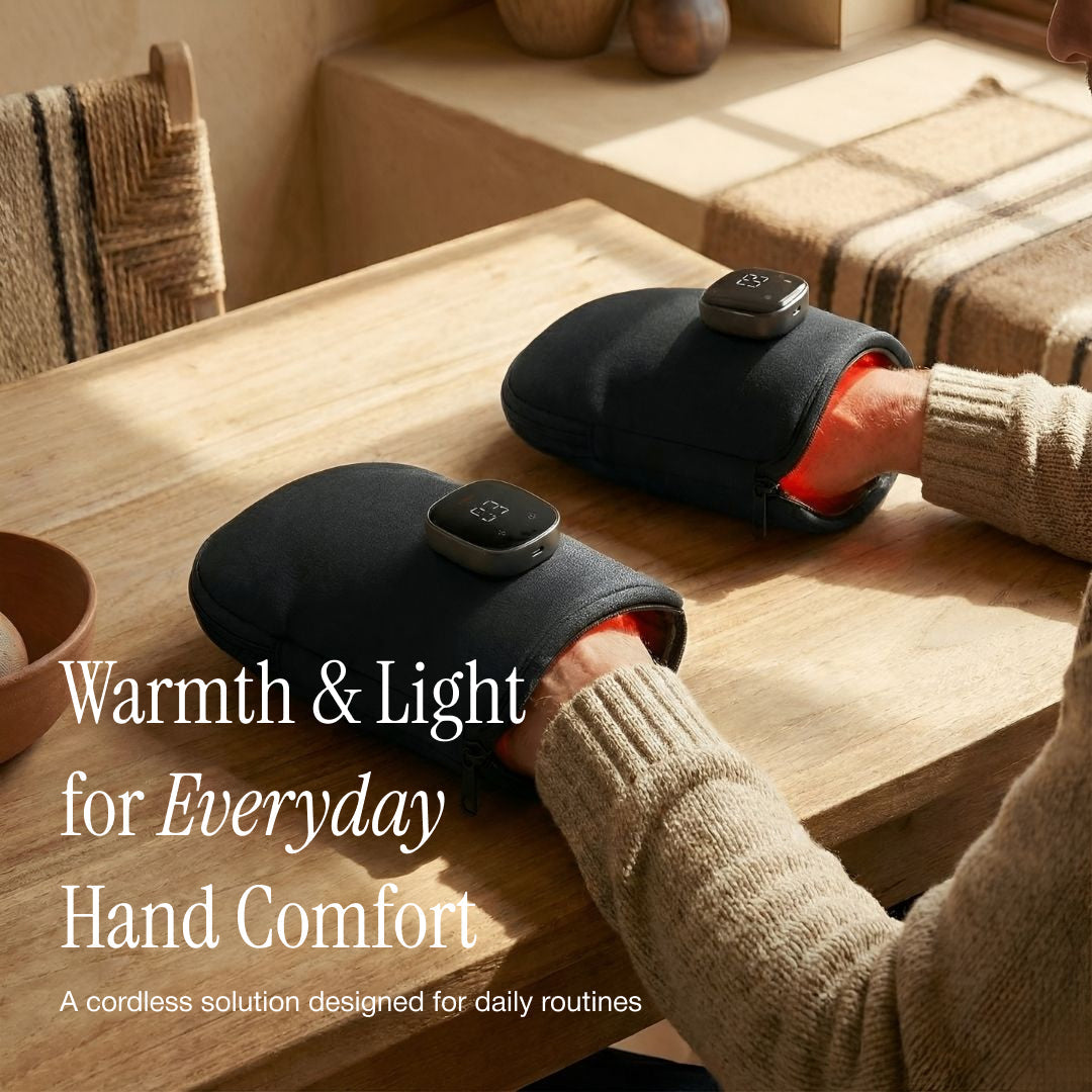 Guanti Riscaldanti a Luce Rossa Wireless per Comfort di Mano e Polso | Lersk
