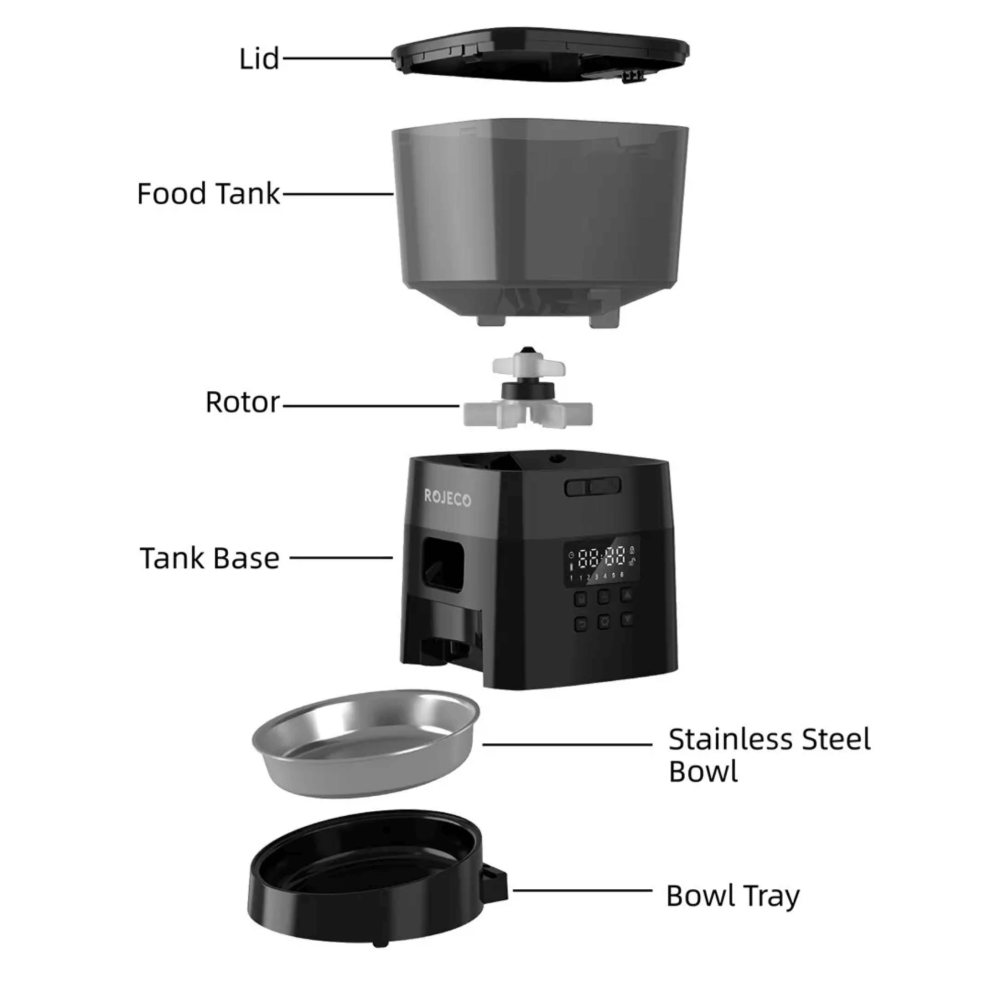 Pawlynx Automatic Timed Dog And Cat Feeder With Anti-Jam | Lersk