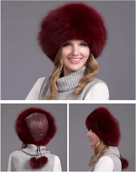 Gorro de Invierno Glaciera Lux Sombrero de Piel Real con Protectores para Orejas Elegante Sombrero Cálido de Lujo para Mujer | Lersk