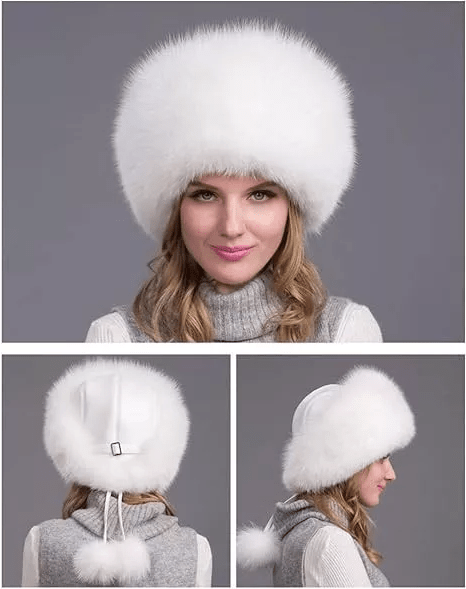 Gorro de Invierno Glaciera Lux Sombrero de Piel Real con Protectores para Orejas Elegante Sombrero Cálido de Lujo para Mujer | Lersk