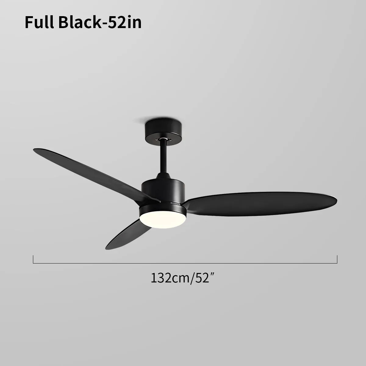 Ventilador de techo de 3 aspas con luz para dormitorio | Lersk