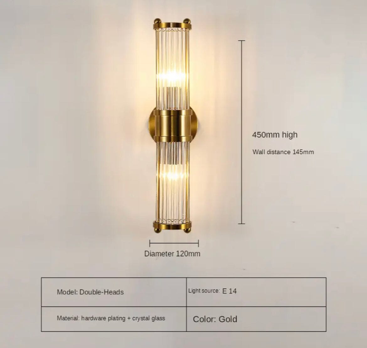 Lampa ścienna Elara Crystal | Lersk