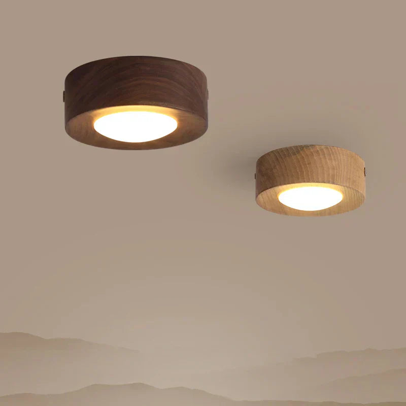Lunaro Walnut LED Ceiling Lamp Warm Ambient Light For Homes | Lersk