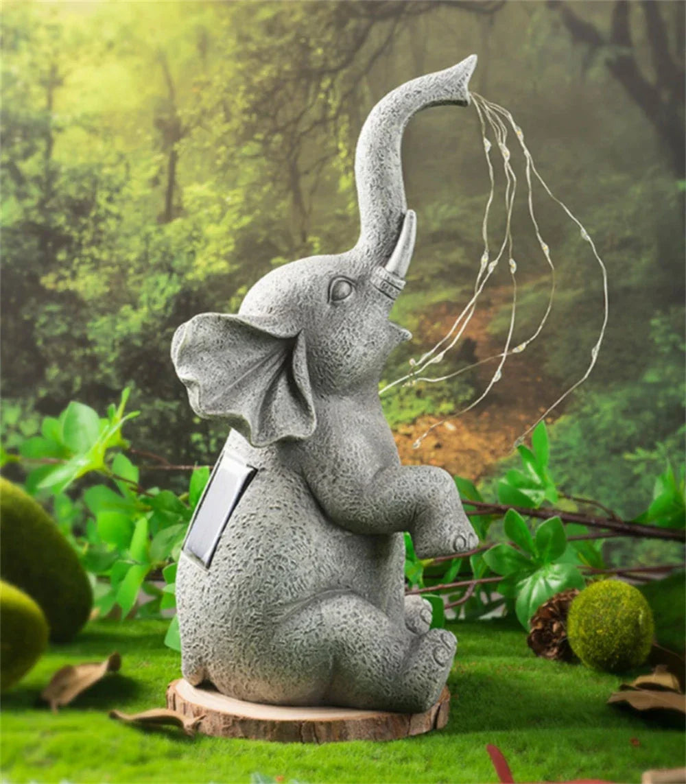 Solar-Elefant Gartenornament Solar-Elefant Gartenornament | Lersk