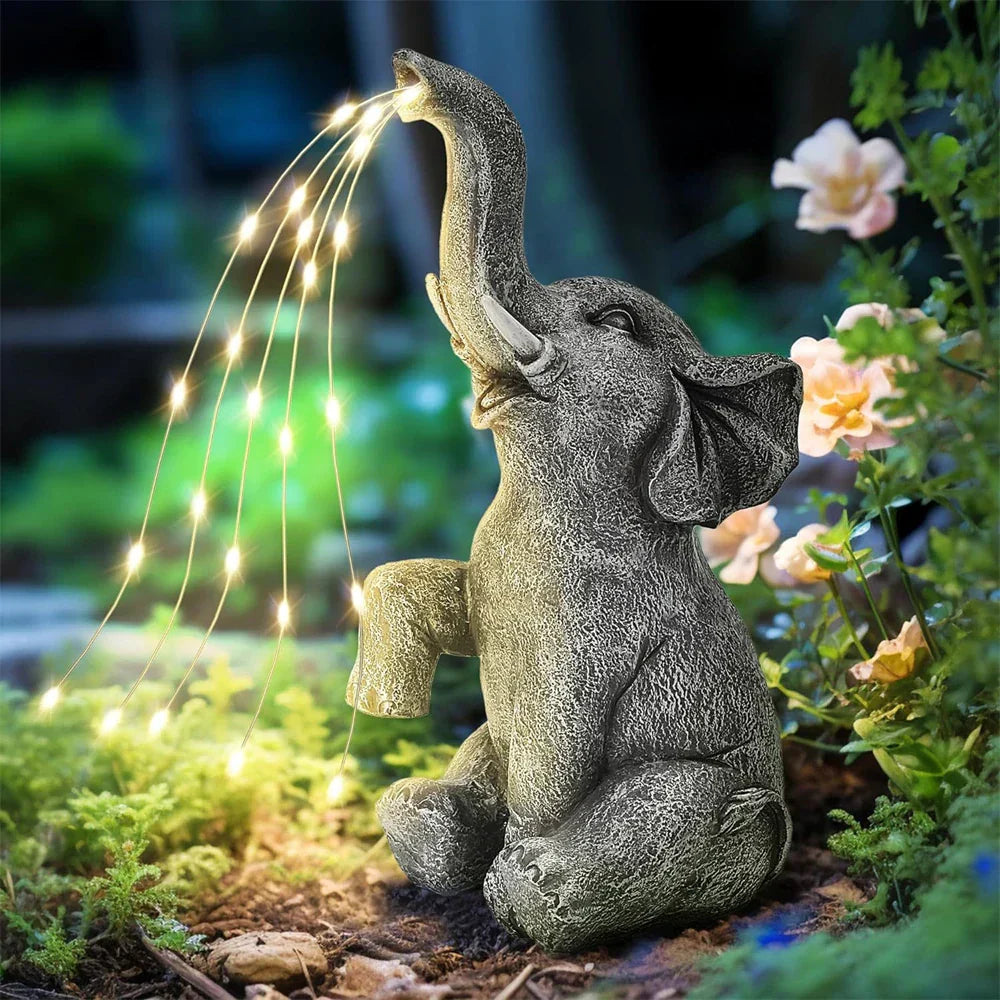 Solar-Elefant Gartenornament Solar-Elefant Gartenornament | Lersk