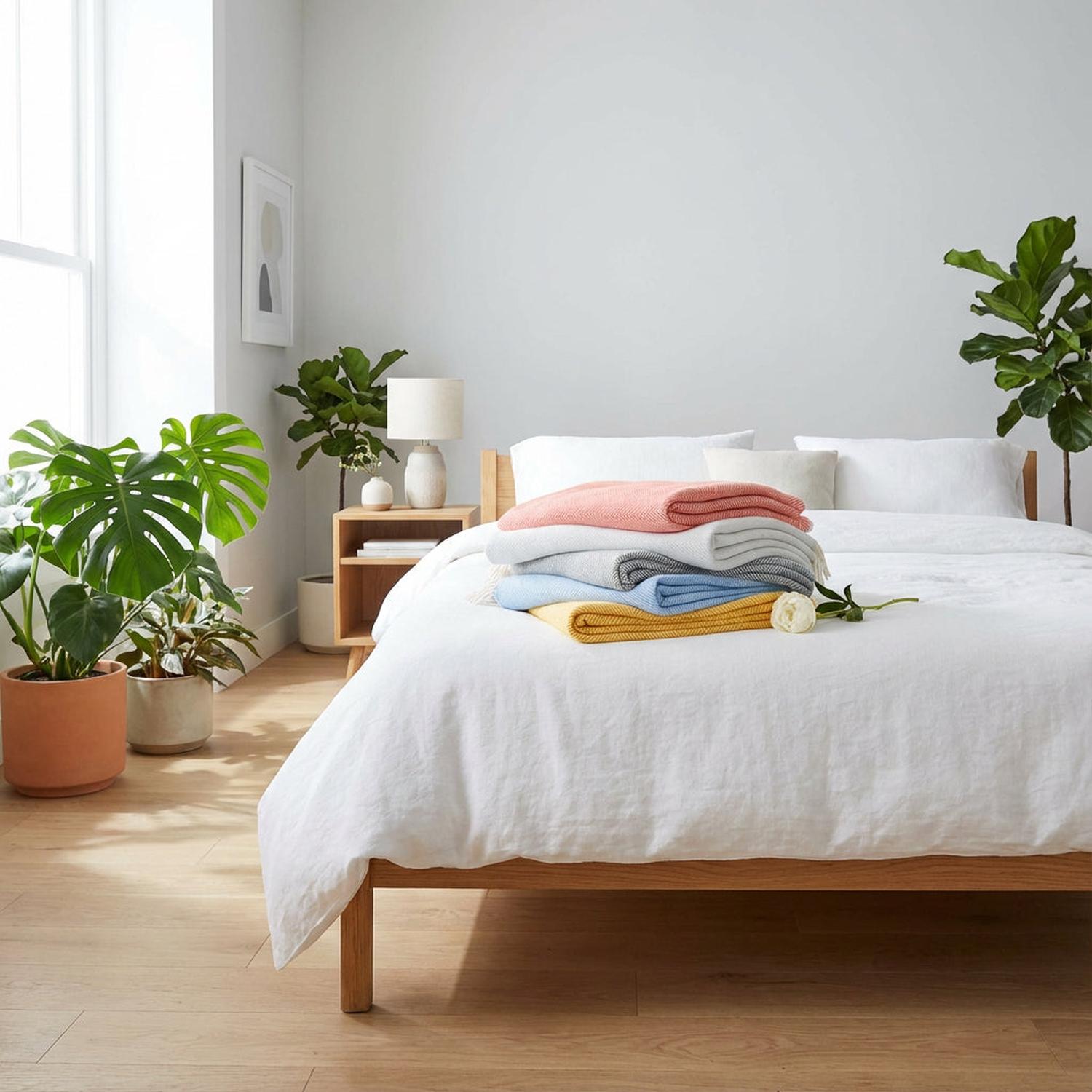 Manta Geométrica com Franjas para Decoração Elegante da Sala de Estar | Lersk