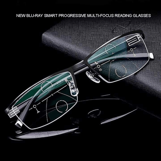 Tyske intelligente progressive briller til læsere og bilister med hurtig farveskift | Lersk