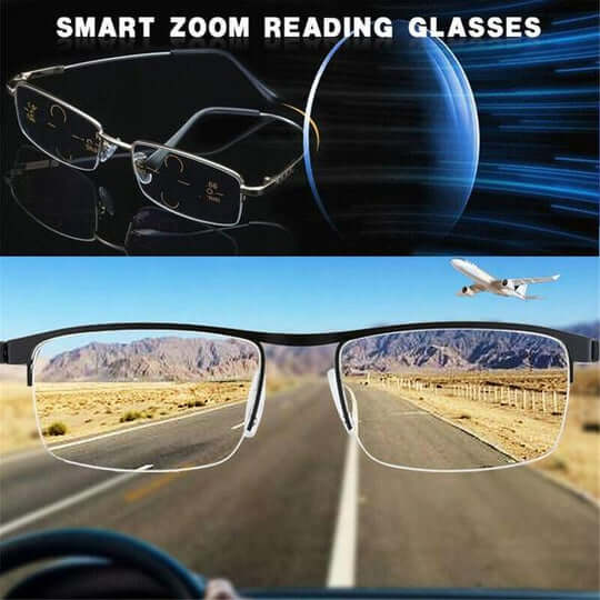 Tyske intelligente progressive briller til læsere og bilister med hurtig farveskift | Lersk