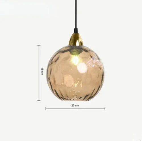 Závěsné svítidlo Lumisphere s kulatým skleněným stínidlem pro obývací pokoje, teplé světlo | Lersk