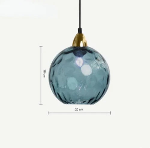 Závěsné svítidlo Lumisphere s kulatým skleněným stínidlem pro obývací pokoje, teplé světlo | Lersk