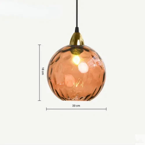 Závěsné svítidlo Lumisphere s kulatým skleněným stínidlem pro obývací pokoje, teplé světlo | Lersk