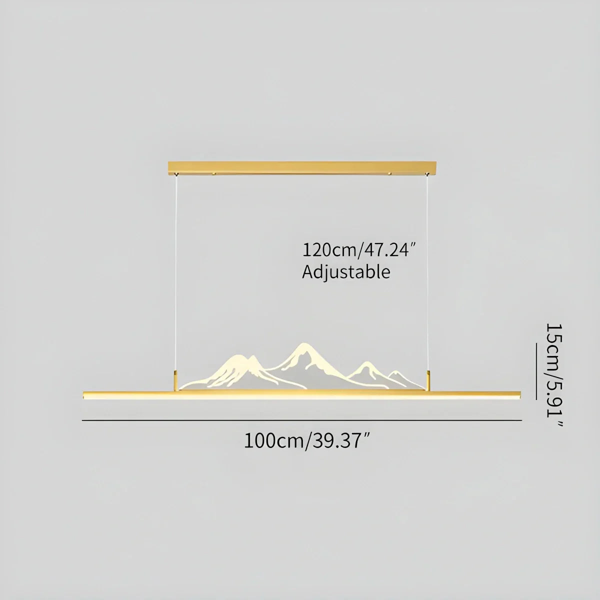 Lámpara colgante LED con diseño de montaña | Lersk