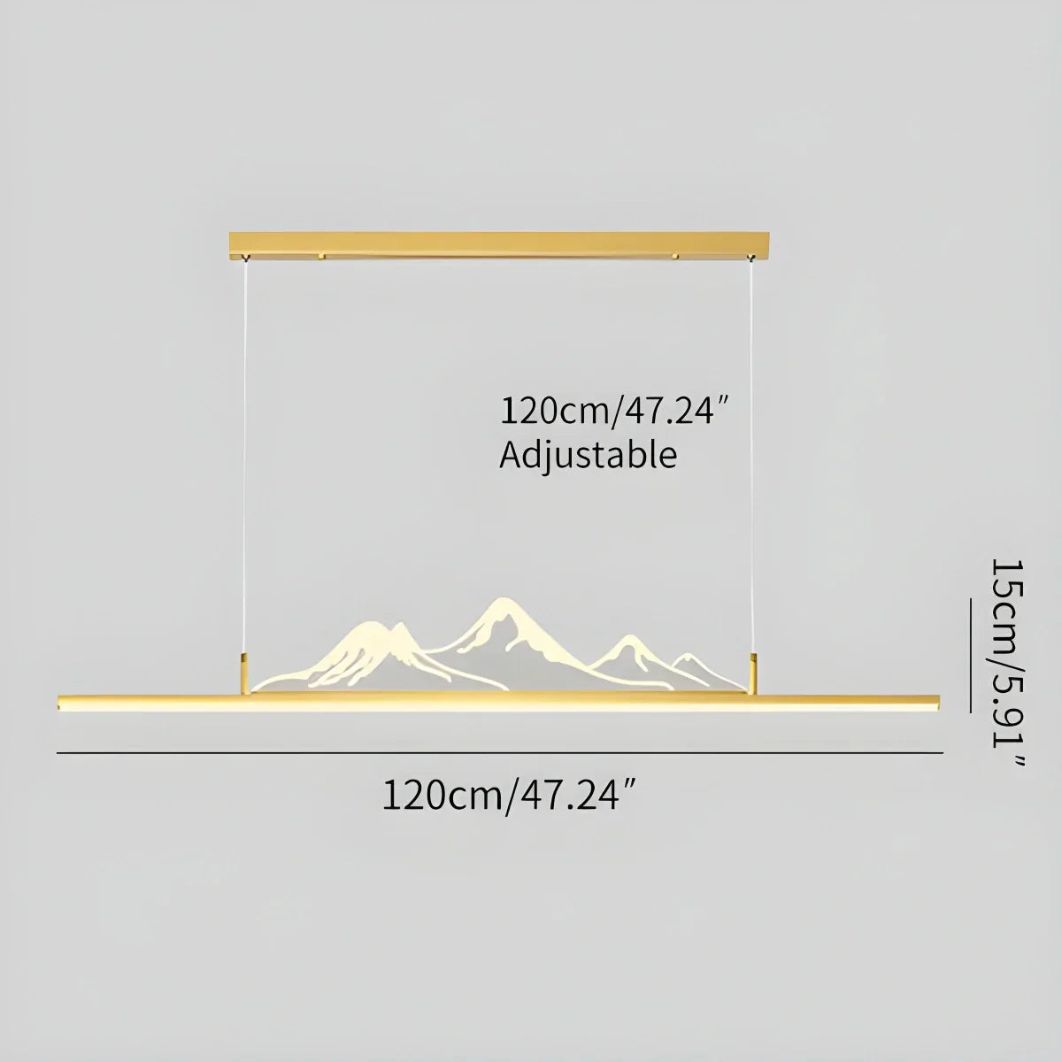 Lámpara colgante LED con diseño de montaña | Lersk