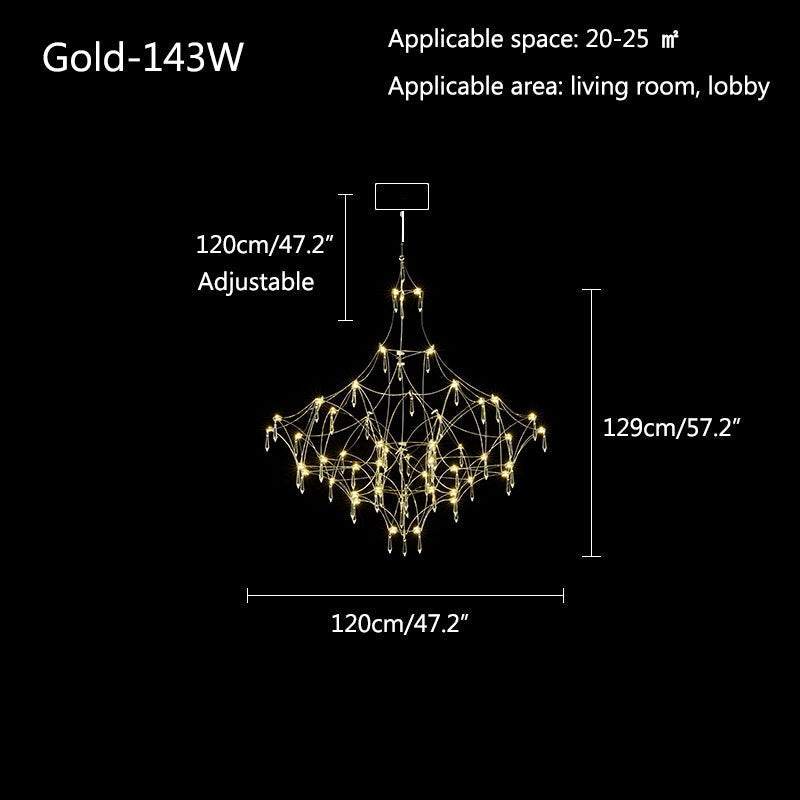 Grand lustre en cristal ajustable pour une créativité maximale | Lersk